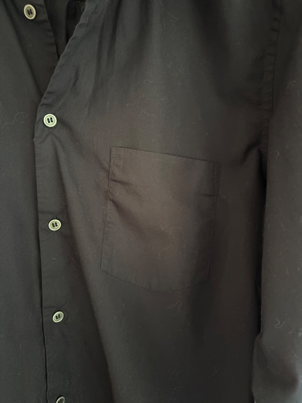 Commes Des Garçons Black Cotton Button-Up with Zipper Back Detail - Picture 4 of 5
